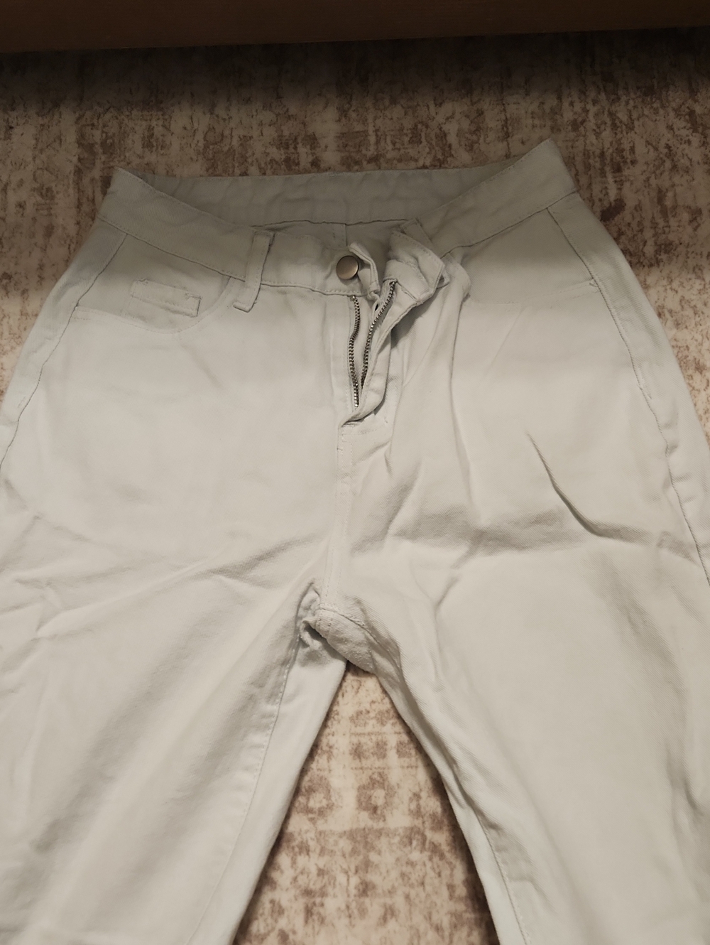 Shein White High-Waist Casual Pants
